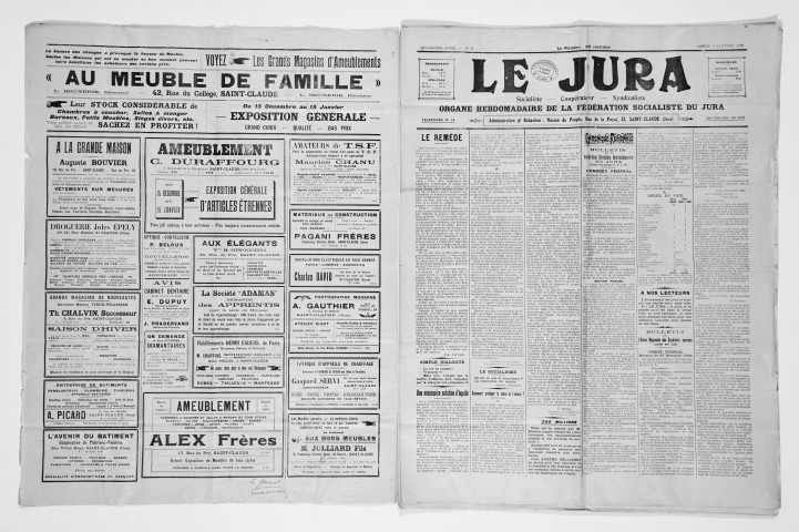 Le Jura socialiste, coopérateur, syndicaliste (1922-1926)