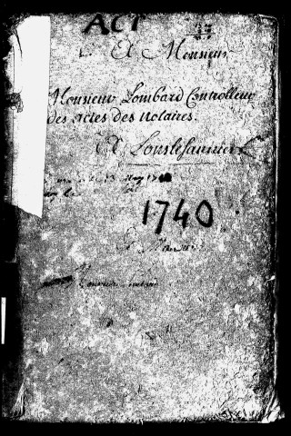 Registre du 13 mai au 11 septembre 1740