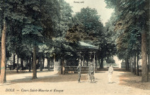 Dole (Jura). Cours Saint-Maurice et kiosque. Perrey.