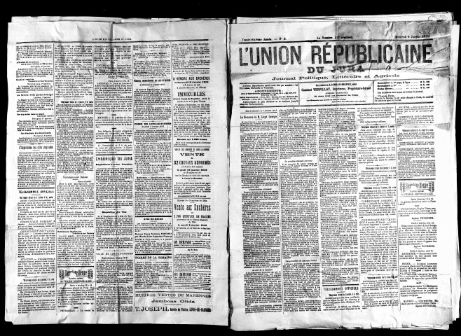 L'Union républicaine du Jura. 1918.