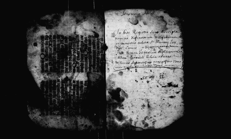 Mariages, sépultures 1678-1685 ; baptêmes, mariages, sépultures 1699-1713.
