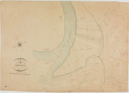 Chaussin, section E, la Villeneuve, feuille 3. [1828] géomètre : Métadieu