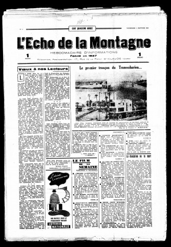 L'Echo de la Montagne. 1942-1944.