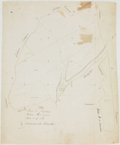 Ranchot, section A, Bois de Ranchot, feuille 1.1809] géomètre : pas de nom [Boichoz et Jolyot ?]
