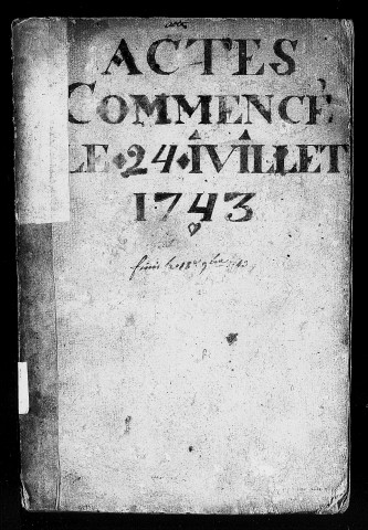 Registre du 24 juillet au 18 novembre 1743