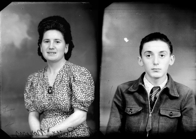 Identités. Un jeune homme / Madame Roux. Nozeroy