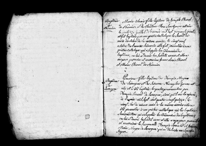 Baptêmes, mariages, sépultures, 29 octobre 1795 au 11 avril 1796.