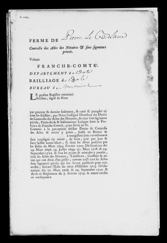 Registre du 31 octobre 1740 au 21 juillet 1742