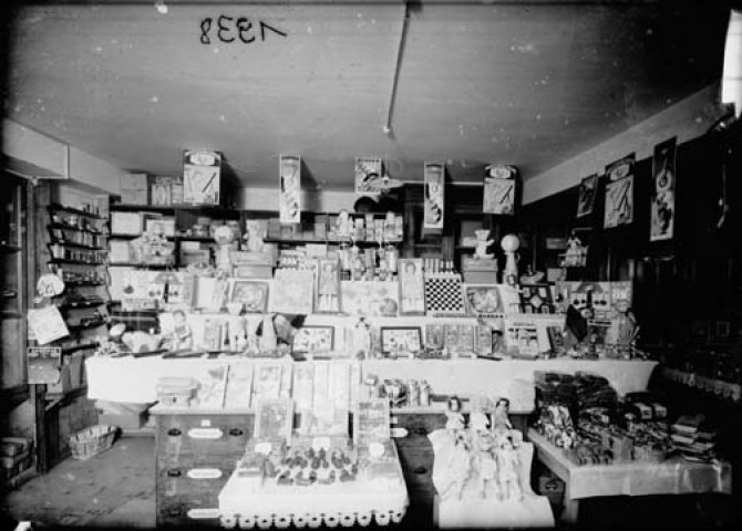 Intérieur d'une boutique, Les comptoirs de Bourgogne