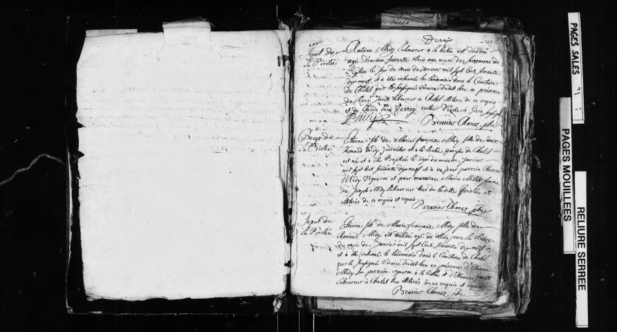 Série communale : baptêmes, mariages et sépultures. 7 janvier 1779-29 décembre 1783.