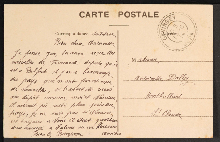 Césancey (Jura).- Vue générale (L. Janey, éditeur, Césancey) (1914)