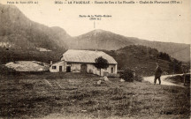 La Faucille (Jura). 38bis. Route de Gex à La Faucille. Châlet de Florimont, alt. 970m. Point de Turet, alt. 1371m. B.F.