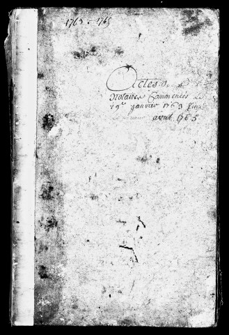 Registre du 19 janvier 1763 au 1er avril 1765