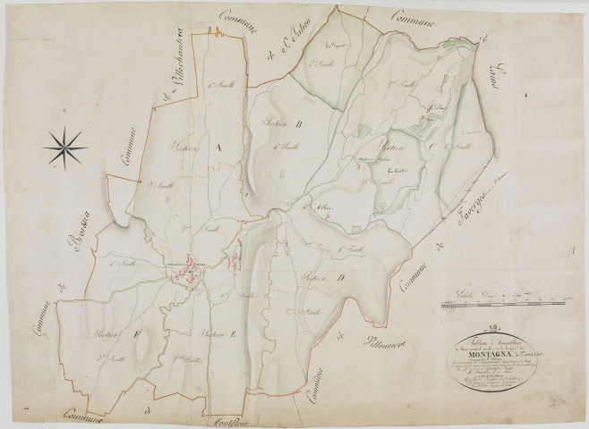 Montagna-le-Templier, tableau d'assemblage.géomètre : Félix aîné