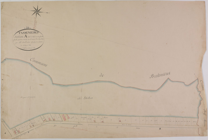 Tassenières, section A, le Nord, feuille 4.