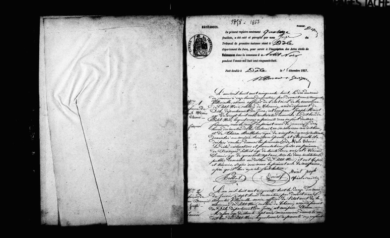 Naissances, mariages, décès, publications de mariage.