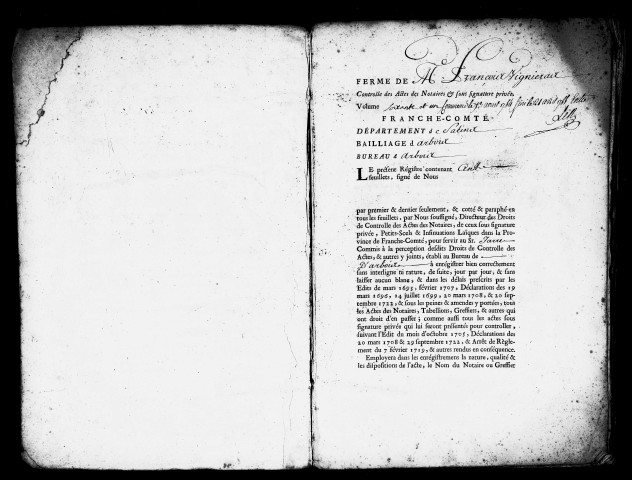 Registre du 13 Août 1754 au 21 Avril 1755