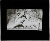 Reproduction d'une vue du lion de Bartholdi à Belfort.