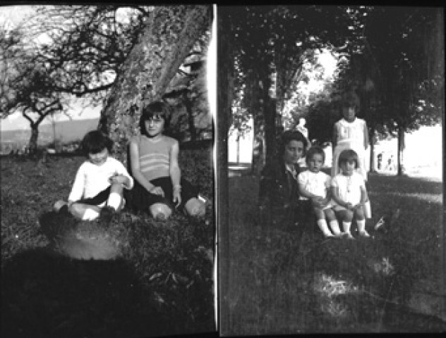 Deux enfants / Femme avec trois enfants