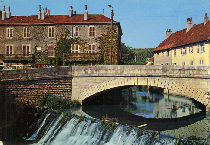 Arbois (Jura). E 39. 013. 50. La maison Pasteur et le pont sur la Cuisance. Mâcon, Combier imp. "Cim".