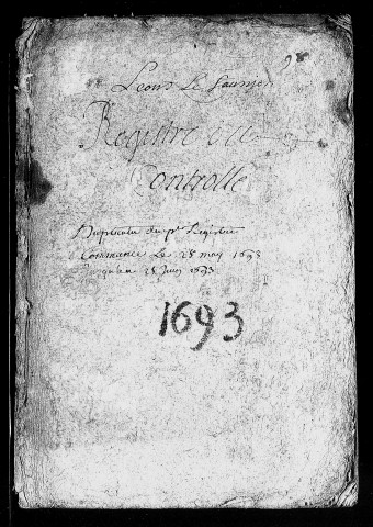 Registre du 28 mai au 25 juin 1693