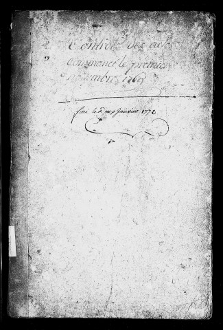 Registre du 1er novembre 1769 au 2 janvier 1772