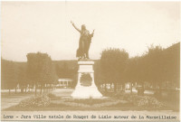 Lons-le-Saunier (Jura). Ville natale de Rouget-de-Lisle auteur de la Marseillaise. (Statue de Rouget-de-Lisle).