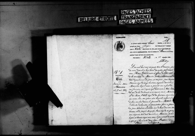 Naissances, mariages, décès, publications de mariage.