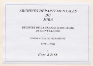 Actes de 1778 à 1782.