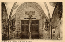 Poligny (Jura). Ses curiosités, le portail de l'église. Mâcon, imprimerie Combier.