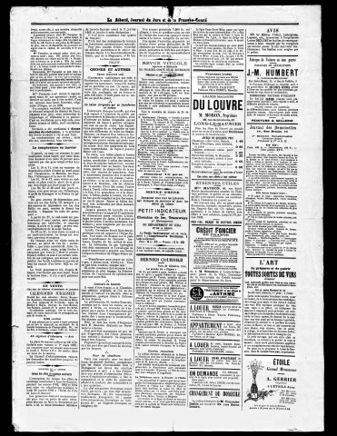 La Liberté du Jura et de la Franche-Comté. 1902.