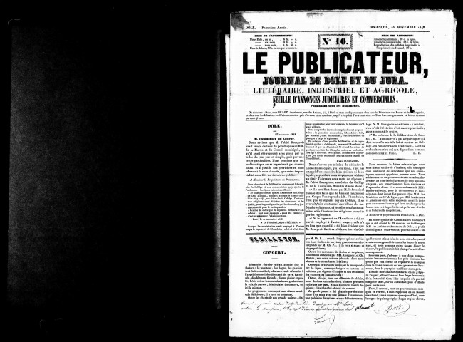 Le Publicateur du Jura (1848-1855)