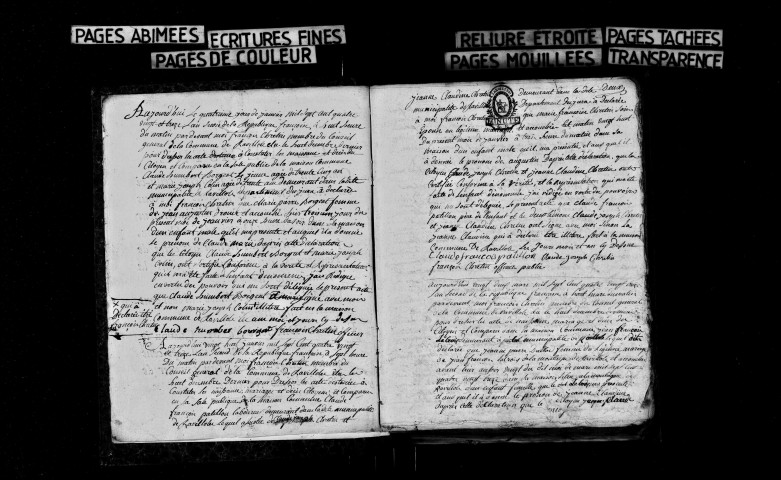 Naissances 1793-1812 ; publications de mariage 1793-an II, an XI-1812.