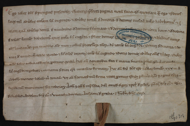 Jean, seigneur de Prangins, renonce à ses prétentions sur les dîmes de Signy, Villard, etc.