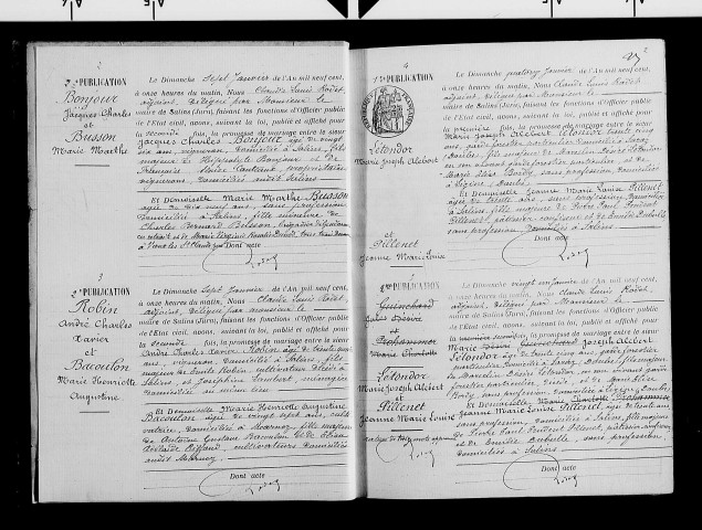 Publications de mariage.