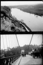 Charettes sur un pont / Un fleuve