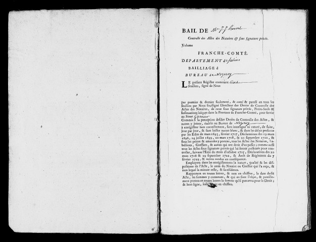 Registre du 8 novembre 1763 au 30 janvier 1765