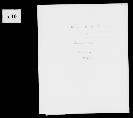 Dossiers instruits en 1778