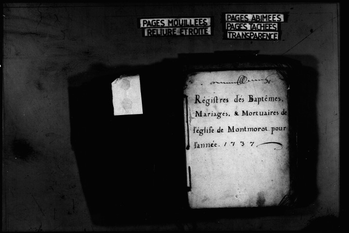 Série communale : baptêmes, mariages, sépultures 1737, 1739-1742.