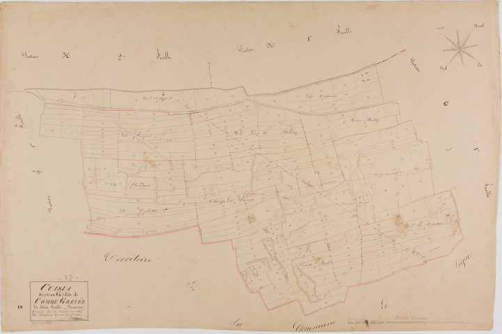 Cuisia, section G, la Combe Grevée, feuille 2.géomètre : Duchesne