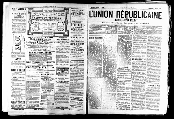 L'Union républicaine du Jura. 1894.