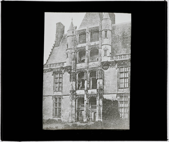 Reproduction d'une vue du pavillon du château de Châteaudun.