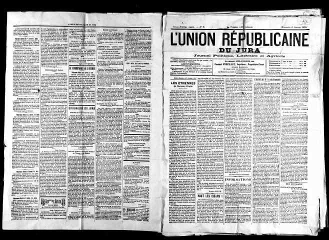 L'Union républicaine du Jura. 1918.