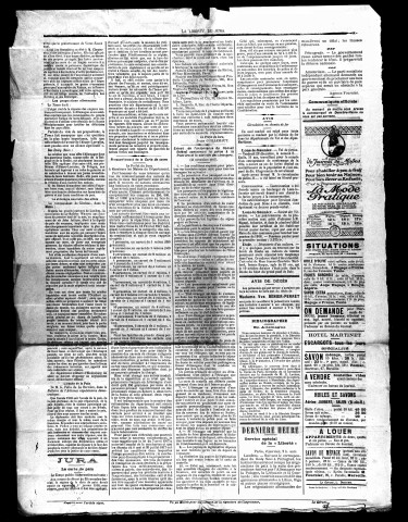 La Liberté du Jura et de la Franche-Comté. 1918.
