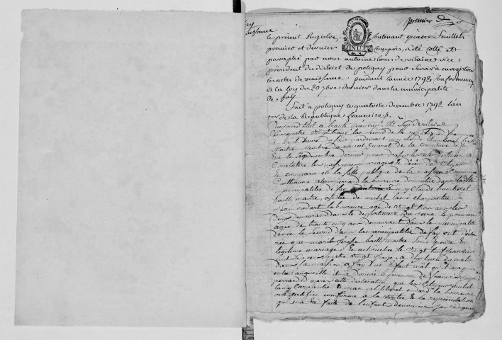 Naissances, mariages, décès, publications de mariage.