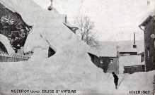 Nozeroy (Jura). L'église Saint-Antoine, hiver 1907. Nozeroy.