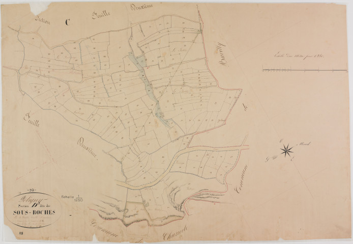 Poligny, section D, Sous-Roches, feuille 3.
