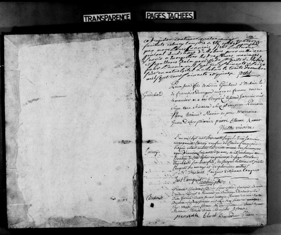 Baptêmes, mariages, sépultures 2 janvier 1776-3 janvier 1777