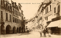 Lons-le-Saunier (Jura). La rue des arcades. Chalon-sur-Saône, Bourgeois Frères.