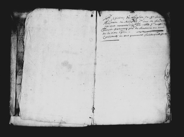Série communale : baptêmes, mariages et sépultures, 2 janvier 1696 - 8 juin 1723.